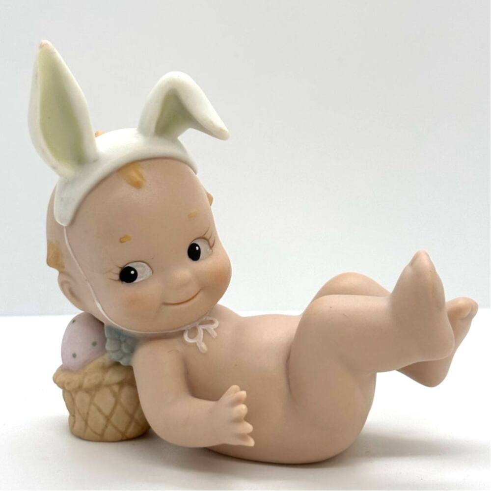 VTG 1994 Jesco/Enesco Rose O'Neill Porcelain Kewpie Doll Figurine, Easter Bunny